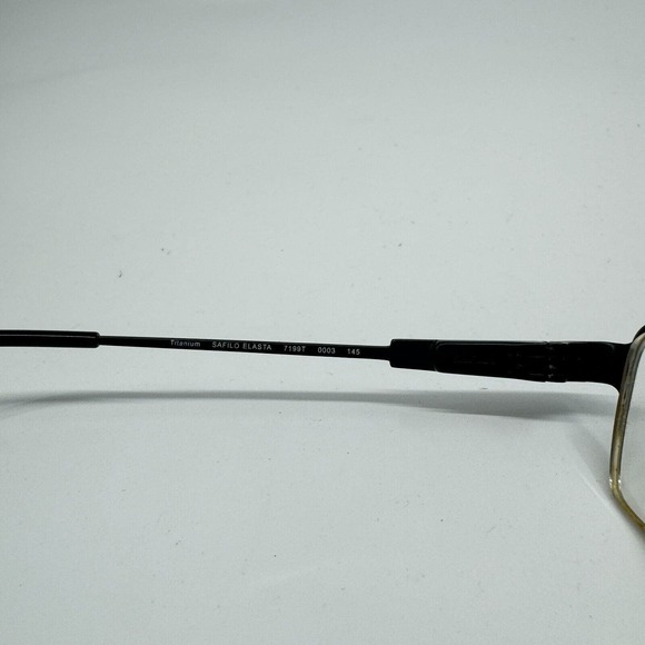 Safilo Elasta 7199T Black 0003 Semi Rim Titanium Eyeglasses 54-19-140 H10317 - Picture 5 of 8